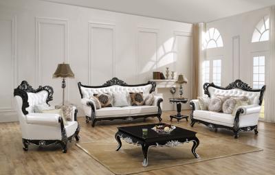China Newest Furniture Living Room Leather Sofa Sets for House Classical Design Antique Living Room Furniture for sale