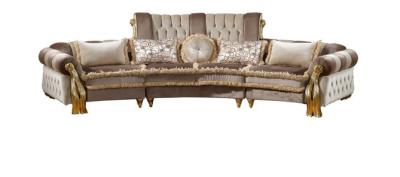 Chine La main de Xinyu a découpé le sofa sectionnel royal 4 Seater de chêne européen de luxe de sofas à vendre