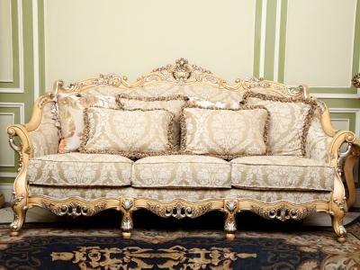 China Champagne 4pcs Empire Royal Classical Sofa Set Vintage 3 Seater Sofa Suites for sale