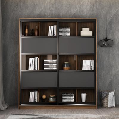 China 120cm To 240cm High Wooden Office Bookshelf Melamine Wood Furniture For Home Hotel for sale