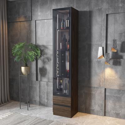 China Melamine MDF Corner Bar Wine Display Cabinet Home Luxury Living Room Furniture for sale