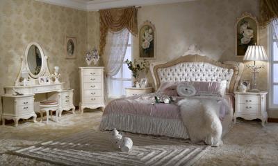 China A mobília clássica real antiga do quarto 5PCS ajusta a cama europeia do estilo da madeira maciça à venda