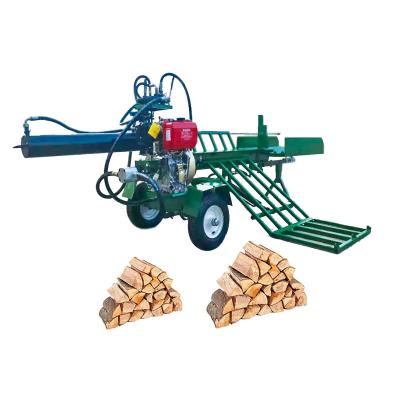 China Wood Cutting Machine 45 Ton Log Splitter Gasoline Hydraulic Electric Wood Splitter Firewood Processor for sale