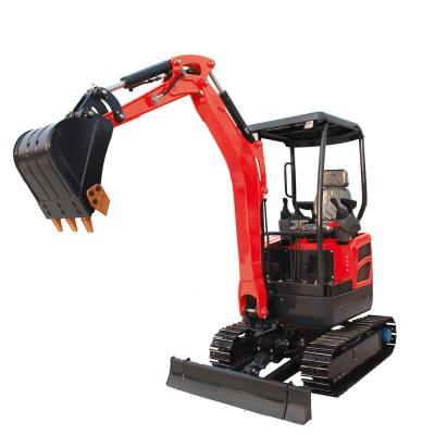 China Telescopic Track Frame Rubber Track Mini Excavator 2000kg Red Color for sale