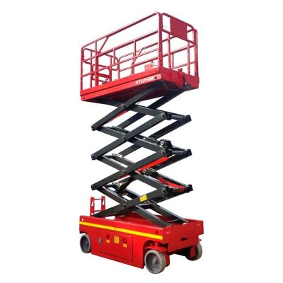 China 8m Hydraulic Mobile Lifting Work Platform Self Propelled Scissor Lift For Decoration for sale