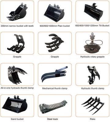 China Mini Digger Construction Equipment Accessories Easy Replacement for sale