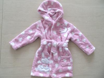 China baby girls dressing gowns,coral fleece bathrobes,clothing factory for sale