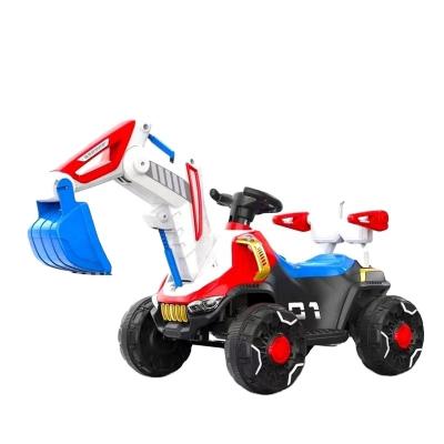China LED Headlights and Dynamic Music Ride-On Construction Truck Car for Kids in Orange for sale