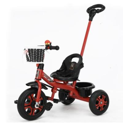Chine Groupe d'âge 2-4 ans Enfants tricycle avec fonction de poussée 2 en 1 et panier tissé à vendre