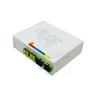 China 4 Cores Wall Outlet Fiber Optic Nap Box with SC APC Simplex Duplex Coupler for sale