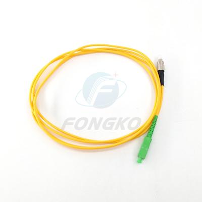 China G652D Optical Fiber Jumper SC APC FC , 2mm 3mm 1m 2m 3m Optic Patch Cord en venta