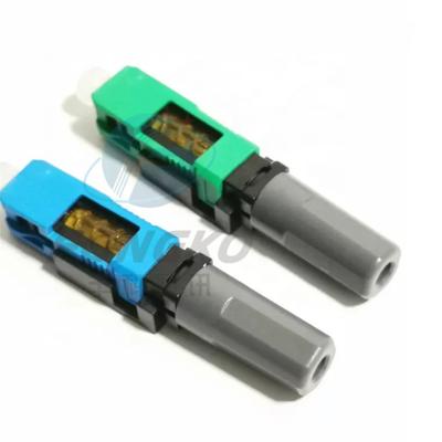 China SC APC Fiber Optic Fast Connector , FTTH Quick Field Install Mechanical Connector for sale