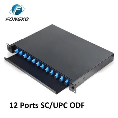 China Cold Rolled Steel SPCC Patch Panel Patch Cord Fiber Odf Sc/Upc 12F Port for sale