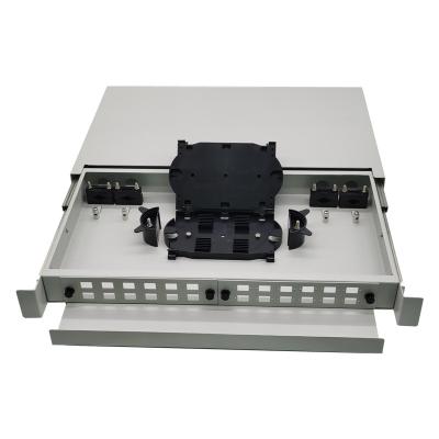 China 24 Core Sliding Terminal Box ODF Patch Panel 19 Inch Network Cabinet Mount Type for sale