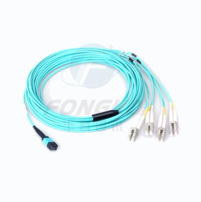China MPO MTP FTTH Fiber Optic Patch Cord Multimode Male Female LC-MPO 12 Cores for sale