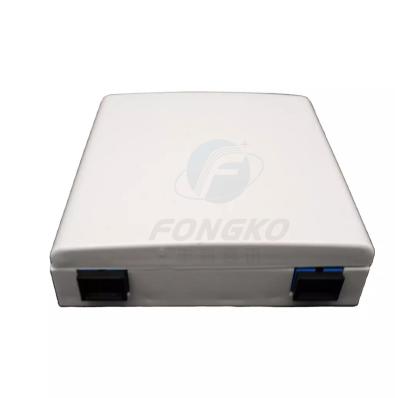 China 86Type Fiber Optic Termination Box FTTH Wall Outlet With SC LC Simplx Adappters for sale