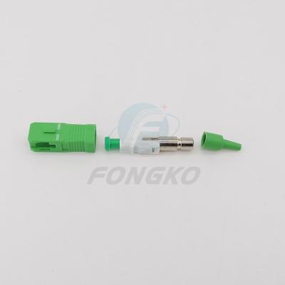 China Sc APC 0.9mm Multimode Fiber Connectors Pigtail Fiber Connector for sale