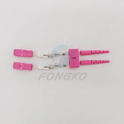 China Pink 2.0mm OM4 Duplex Multimode Sc Apc To Sc Upc Adapter for sale