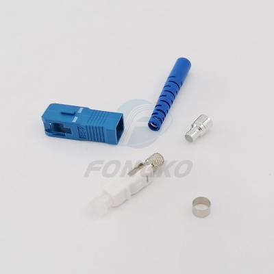 China Sc UPC Single Mode Simplex Fiber Optical Connector Kit 3.0mm for sale