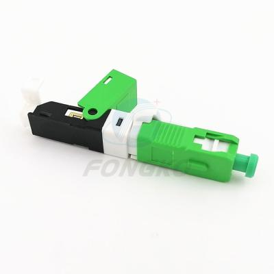 China 0.3dB Green Fiber Optic Fast Connector termination Sc/Apc For Test Equipment for sale