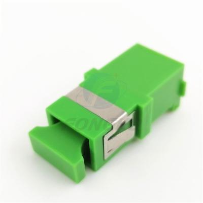 China Adaptadores verdes simples da fibra ótica do SC do adaptador do obturador de Shell Singlemode SC/APC auto à venda