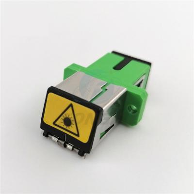 China Hot sales Plastic Metal APC/SC Auto Shutter Adaptor Black Dust Cover SC/APC Fiber Optic Adapters for sale