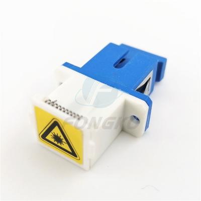 China Sm Blue Fiber Optic Adapter UPC SC coupler With Ear for sale