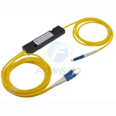 China FTTH Singlemode 1x2 50/50 LC UPC ABS fiber optical splitter fbt coupler 1310nm or 1490nm or  1550nm for sale