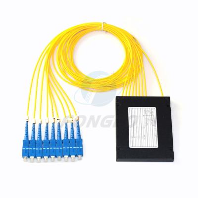 China Divisor de fibra óptica del cable de los casetes del ABS del divisor de la fibra de la manera del Plc 8 del Sc Upc en venta