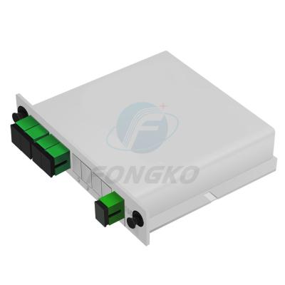 Китай Тип тип Splitter кассеты одиночного режима 1260-1620nm Sc Apc высокой эффективности 1*4 ввода волокна Plc продается