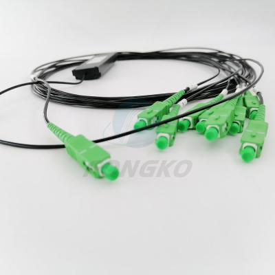China 1*8 PLC Splitter With SC/APC Connector  G657A1 Cable 1260nm to 1650nm Fiber Optic Splitter for sale