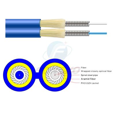 China G655 4mm Duplex Armored Fiber Optic Cable Gjsfjbv For Indoor Distribution for sale