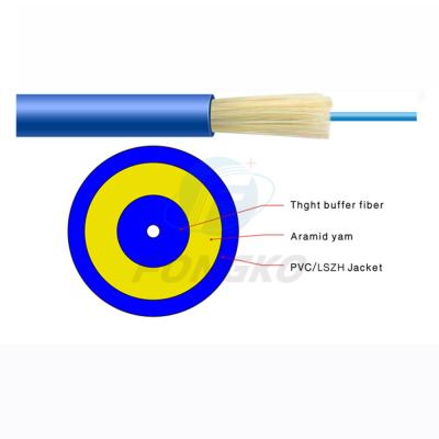China 3mm GJFJV Indoor Simplex Single Mode Fiber Cable G652D with LSZH Sheath for sale