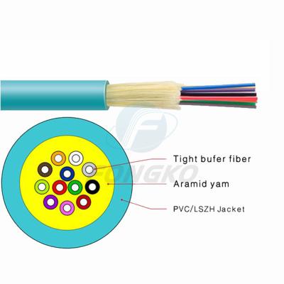 China 12 Cores Indoor Fiber Optic Cable SM G652D GJFJV In Bundle for sale