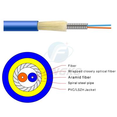 China PVC Coated Gjsfjv Distribution Fiber Optic Cable 2 Core Armoured Cable for sale