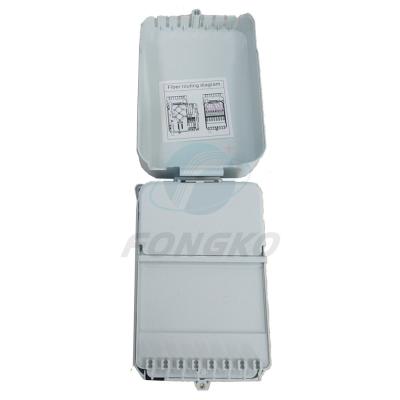 China 16 Cores White IP55 Fiber Optic Wall Mounted Fibre Termination Box For FTTX Network for sale