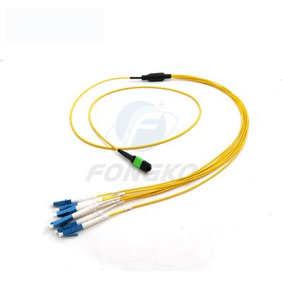 China Best Price MPO Female to 8 12 24 Cores LC UPC Single Mode Breakout Cable for sale