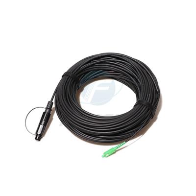Chine Veste optique 5.0mm G657A1 du câble LSZH de corde de correction de tresse de fibre de SX 75m à vendre