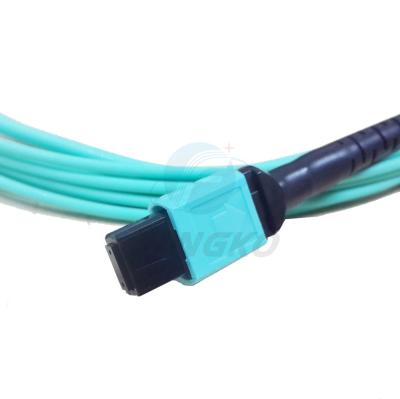 China Female MPO MTP Fiber Patch Cable Cord OM3 4 8 12 16 Cores for sale