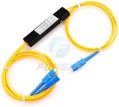 China 1*2 Fiber Optic Coupler double wavelength 1310 1550nm  1*2 Fbt Fiber Optic Splitter Fiber Optic Fbt Splitter Abs BOX for sale