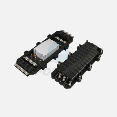 China Factory supply Inline type OEM 48/96/144Cores 3 Inlet 3 Outlet Ports Fiber Optic Inline Splice Closure for sale