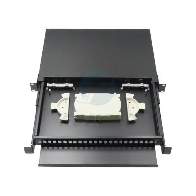 China 1U ODF 24 de Cassettemodule van de Kernen Optische Vezel breken Tray With-APC SX van Sc Adapters uit Te koop