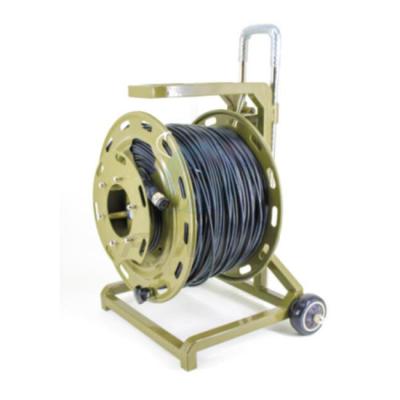 China Retractable Mobile Armored Wire Fiber Optic Cable Reel Carts for sale