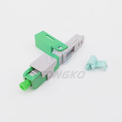 China SC APC Fiber Optic Quick Connector , Singlemode Optical Fiber Fast Connector for sale