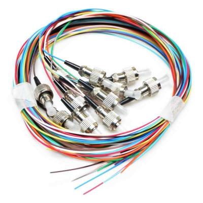 China Unjacketed Color Coded Single Mode Fiber Pigtail 12 Core Cable Sc/APC Upc for sale