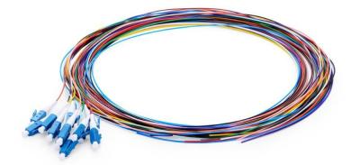 China Indoor FTTH Optical Unjacketed Color Coded Pigtail With Sc LC FC St MTRJ Connectors for sale