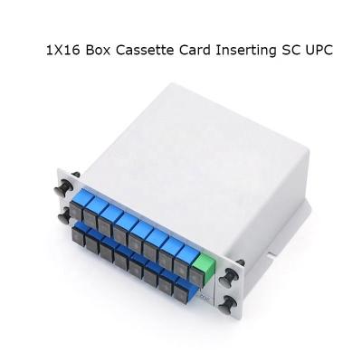 China FTTH Cassette Type Fiber Optic Coupler PLC Splitter Lgx ABS Box Module Inserted Type for sale