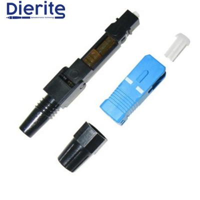 China Sc Upc Fiber Optic Cable Connector 0.9 2.0 3.0mm Pre Polished Ferrule Field Assembly Connector for sale