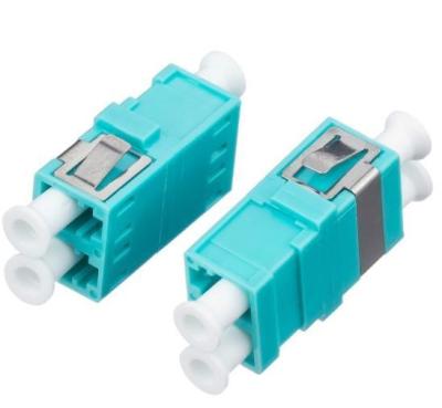 China Blue Plastic Fiber Optic Adapter LC/Upc Duplex Om3 Single Mode Fiber Adapter for sale