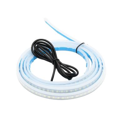 China 2pcs 12V Flexible Waterproof Car Headlight LED Tube Strip Turn Signal Brake Flow Guide Lights DRL for sale